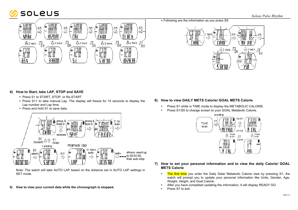 Soleus Pulse Rhythm HRM (SH010) - Manual User Manual | Page 3 / 10