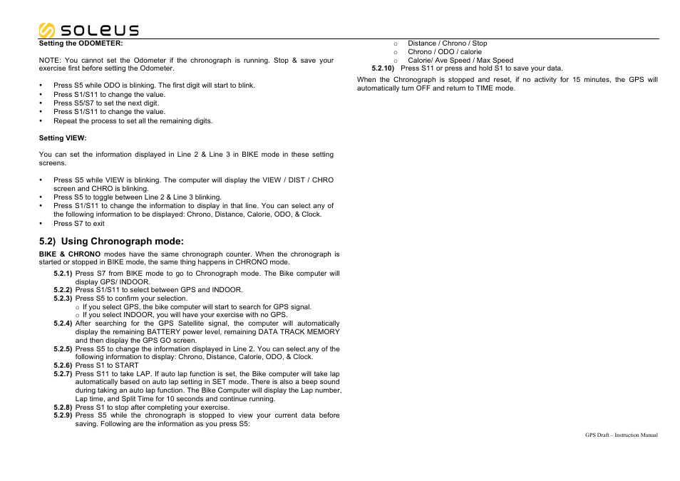 Soleus GPS Draft (SG200) - Manual User Manual | Page 4 / 11