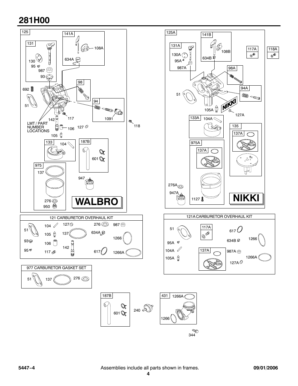 Walbro, Nikki | Briggs & Stratton 281H00 User Manual | Page 4 / 10