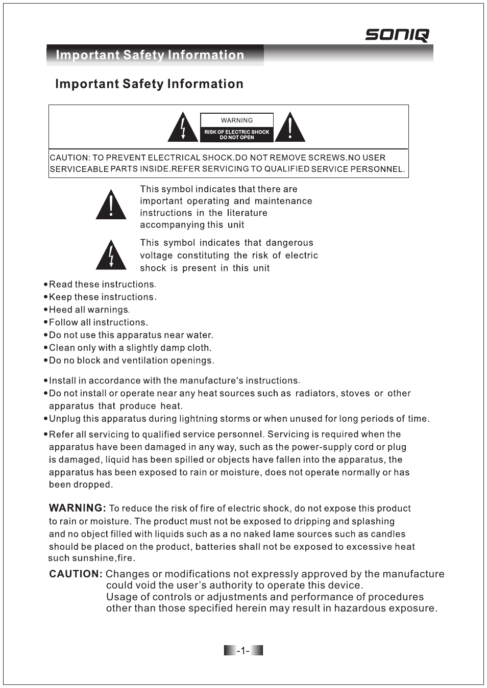 SONIQ ANB300 User Manual | Page 2 / 7