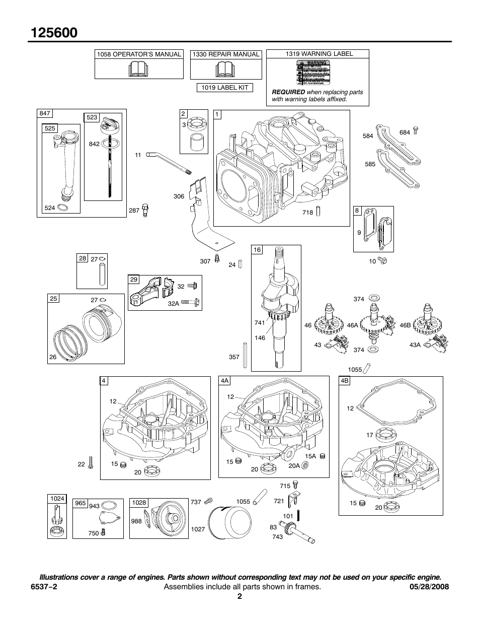 Briggs & Stratton 125600 User Manual | Page 2 / 13