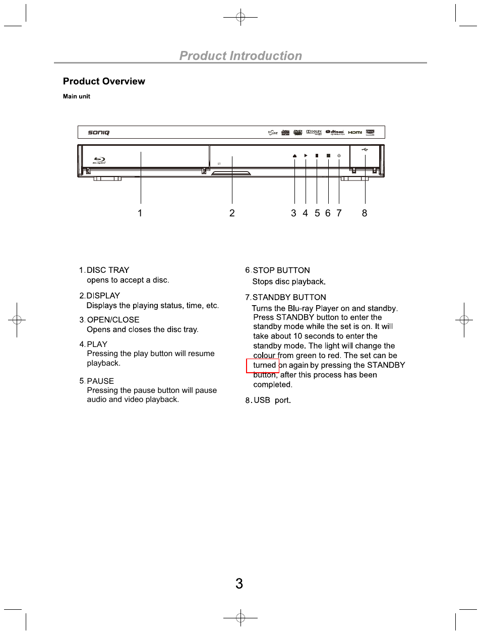 SONIQ B100 User Manual | Page 5 / 20