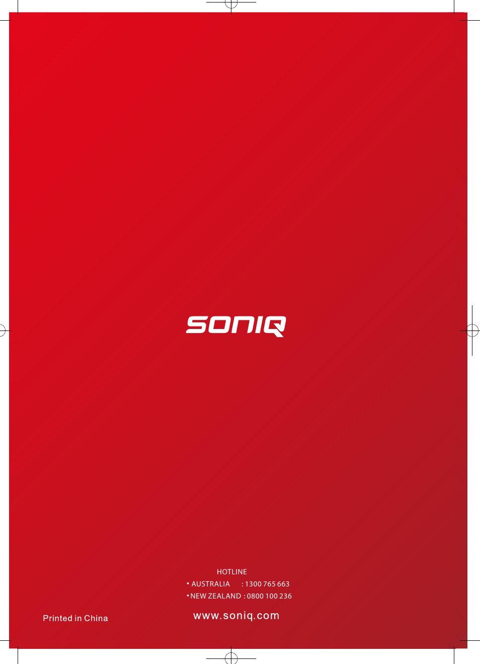 SONIQ B501 User Manual | Page 20 / 20