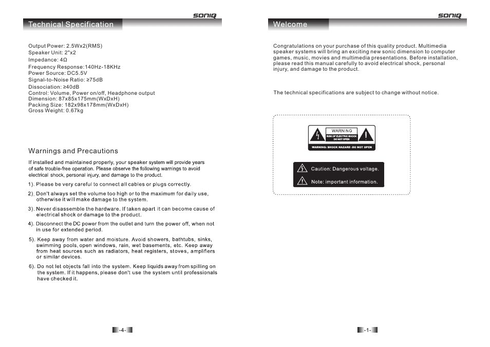 SONIQ CSA20 User Manual | Page 2 / 3