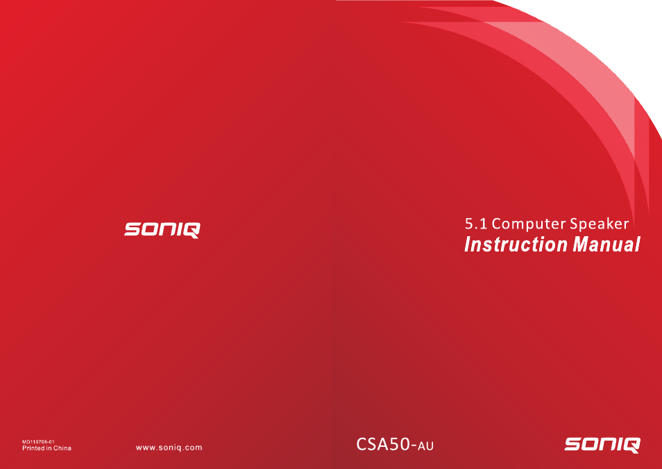 SONIQ CSA50 User Manual | 3 pages