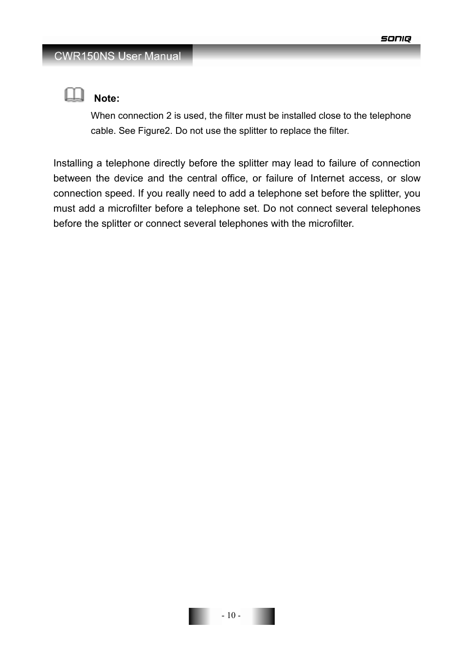 SONIQ CWR150NS User Manual | Page 11 / 90