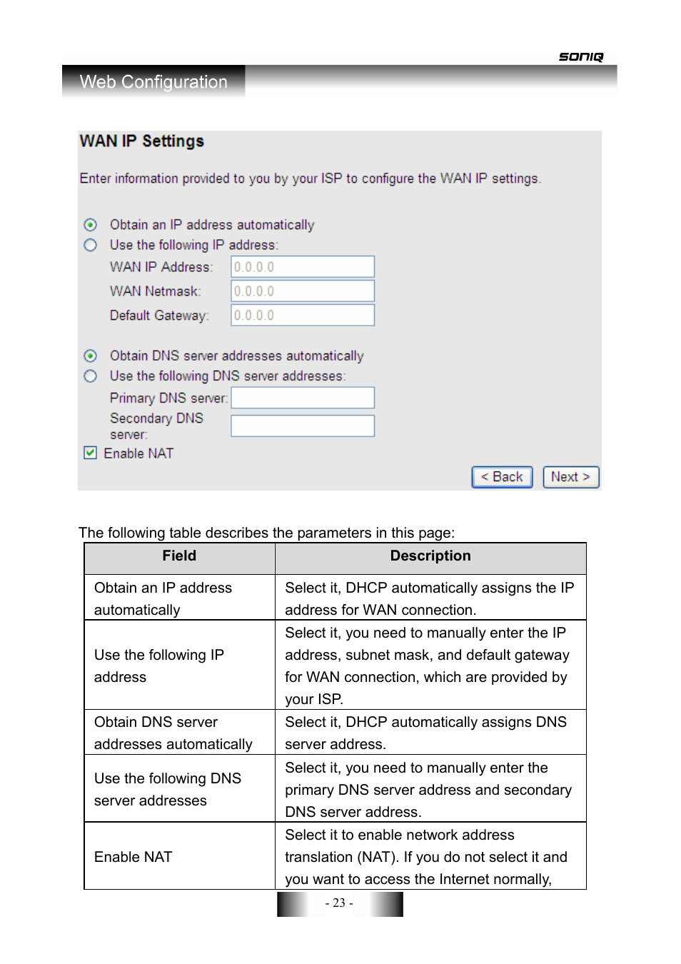 SONIQ CWR150NS User Manual | Page 24 / 90