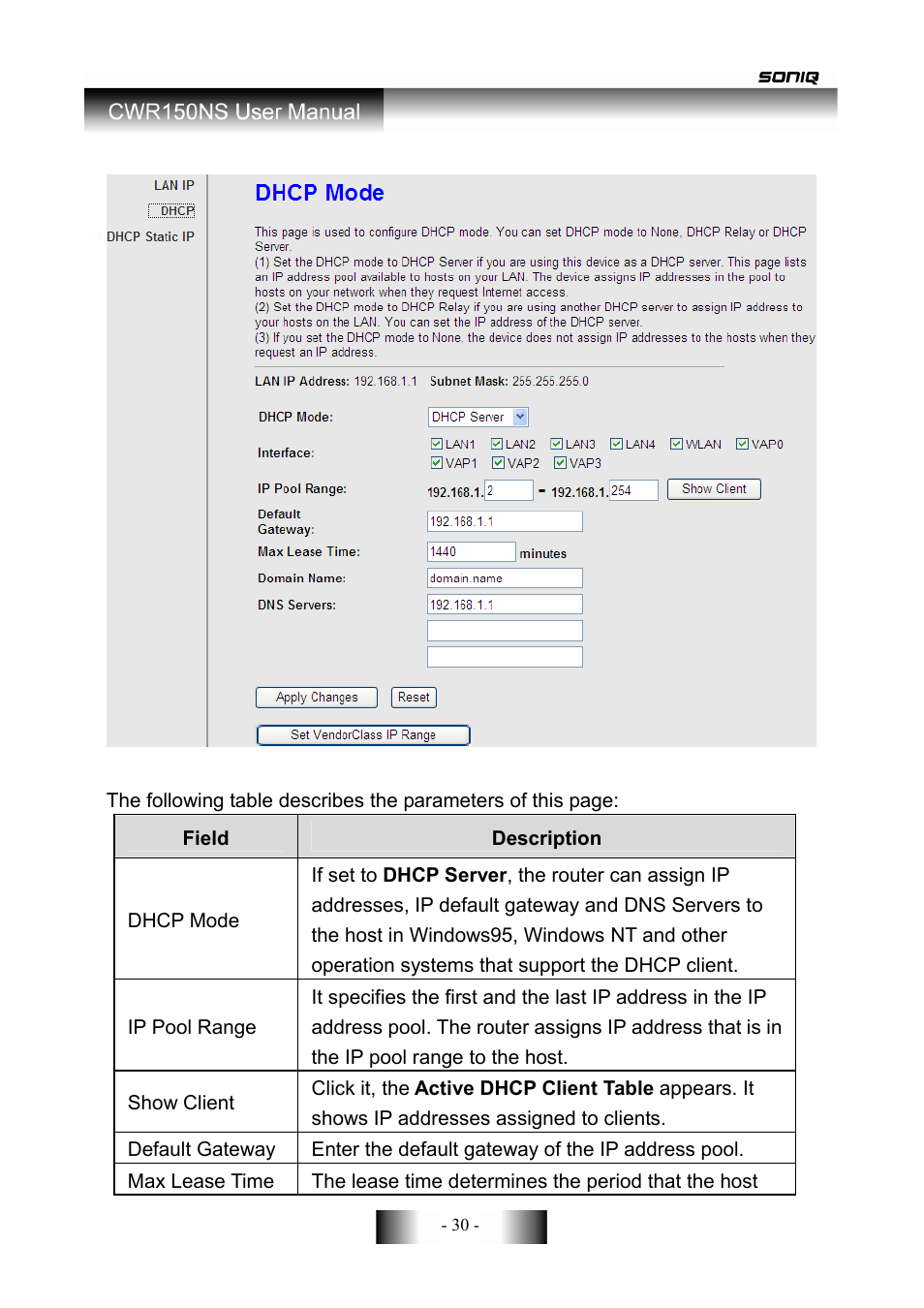 SONIQ CWR150NS User Manual | Page 31 / 90