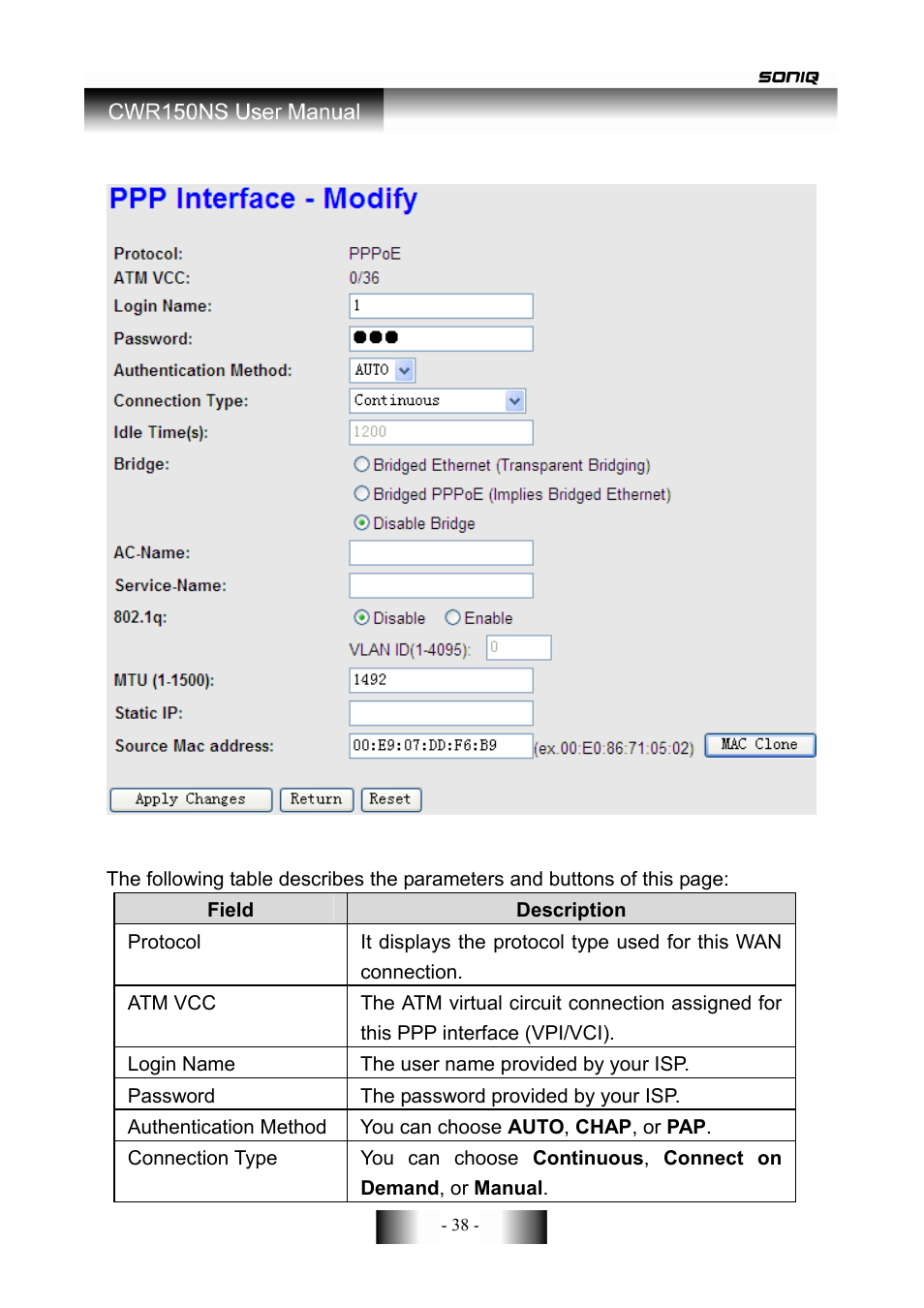 SONIQ CWR150NS User Manual | Page 39 / 90