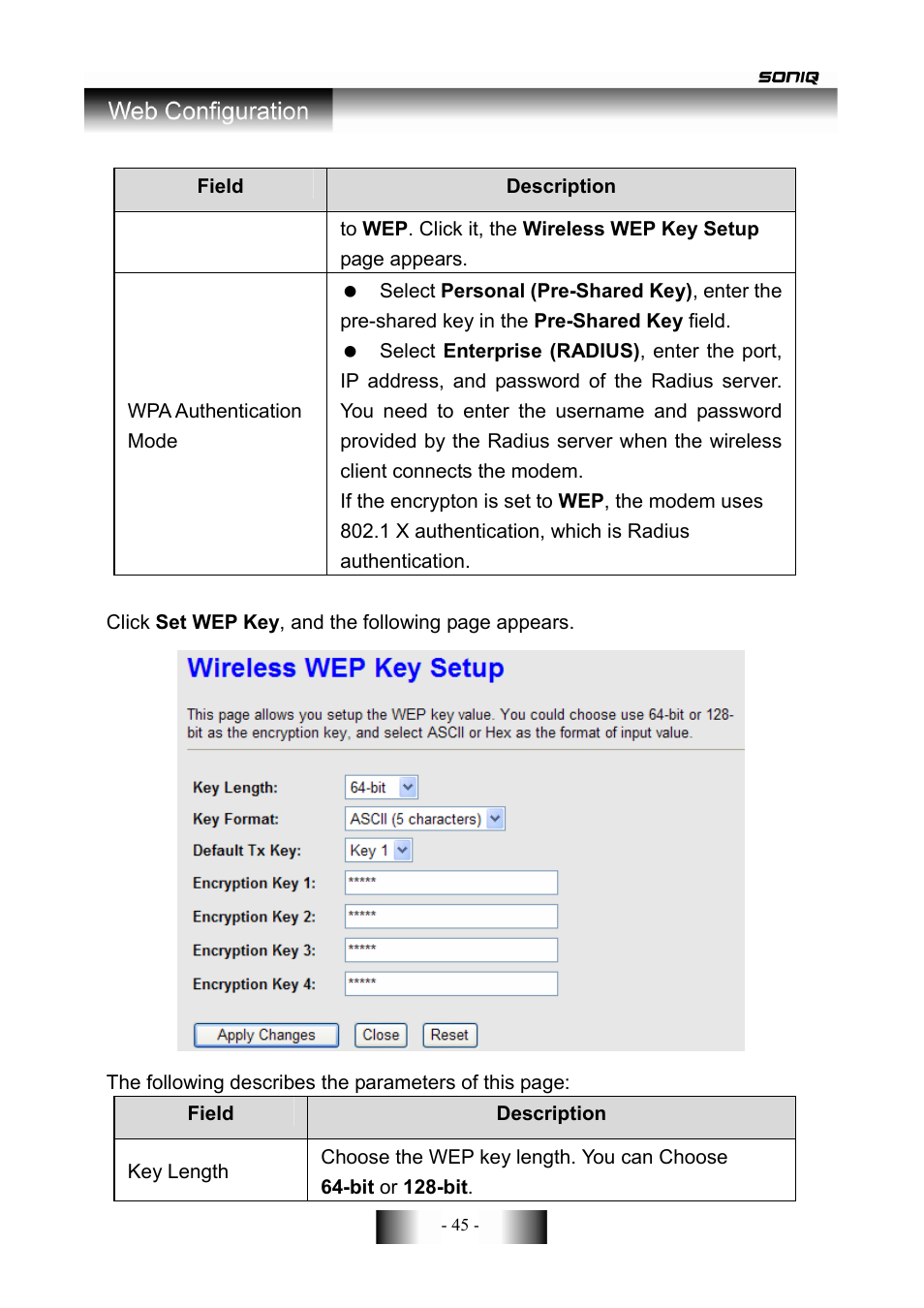 SONIQ CWR150NS User Manual | Page 46 / 90