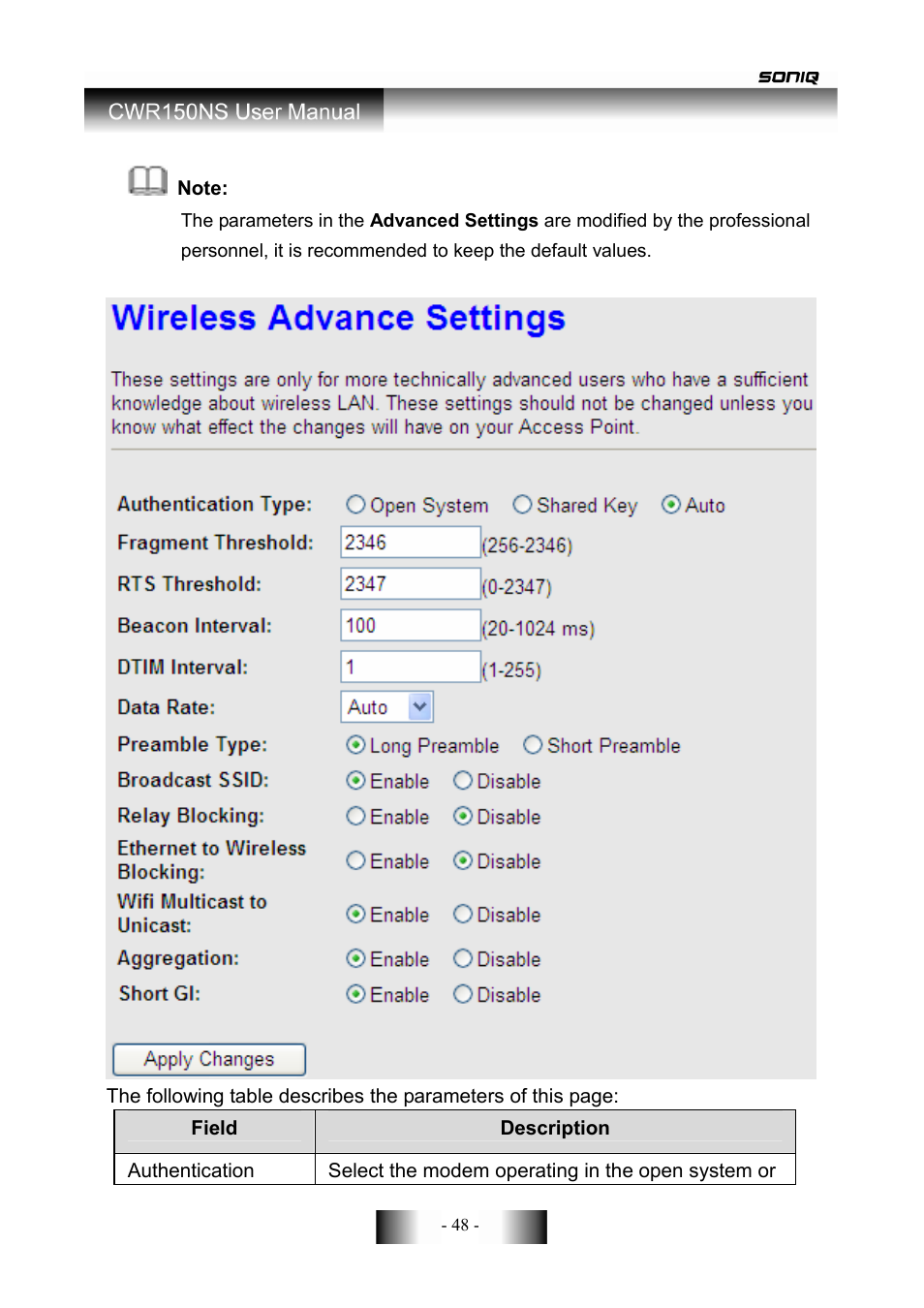 SONIQ CWR150NS User Manual | Page 49 / 90
