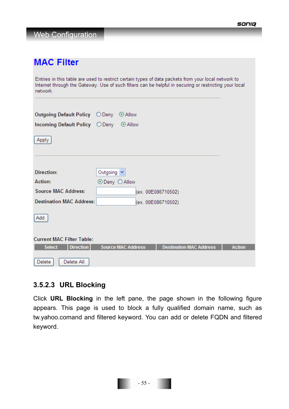 SONIQ CWR150NS User Manual | Page 56 / 90