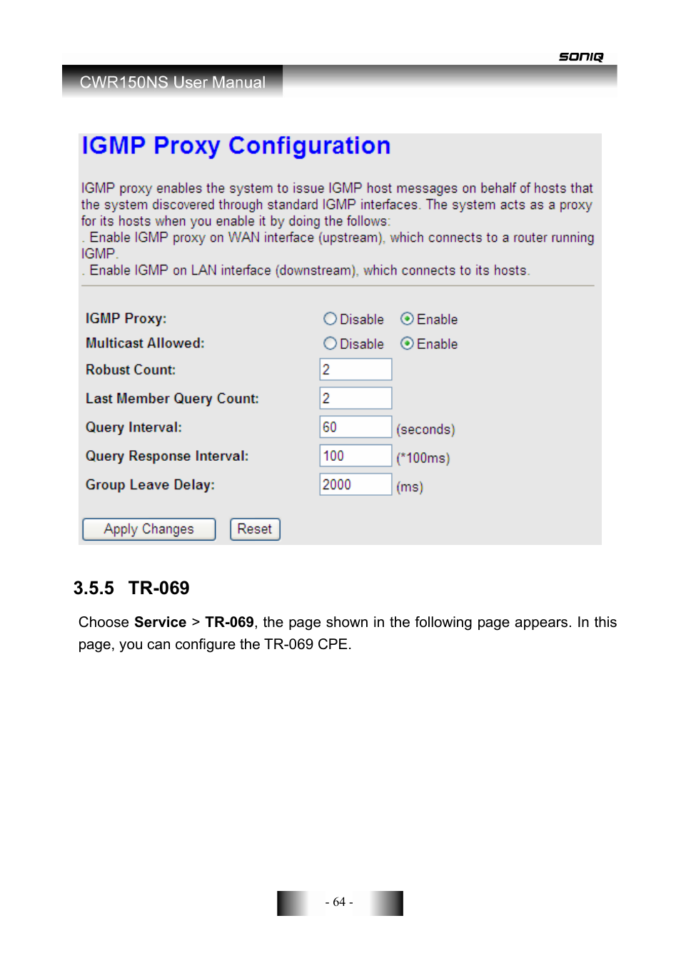 SONIQ CWR150NS User Manual | Page 65 / 90
