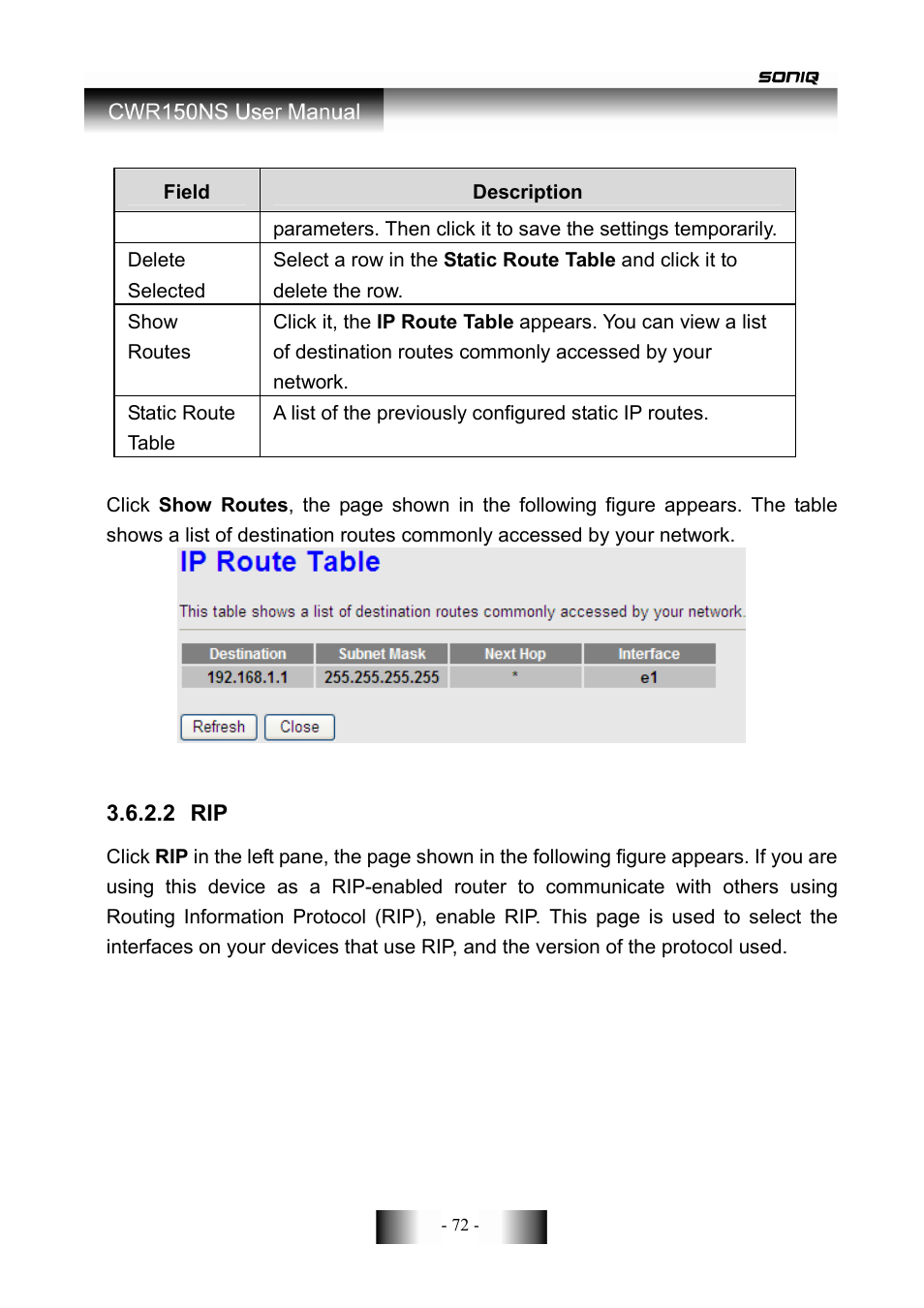 SONIQ CWR150NS User Manual | Page 73 / 90