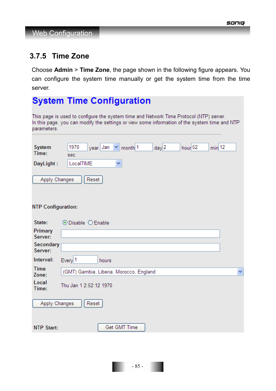 5 time zone | SONIQ CWR150NS User Manual | Page 86 / 90