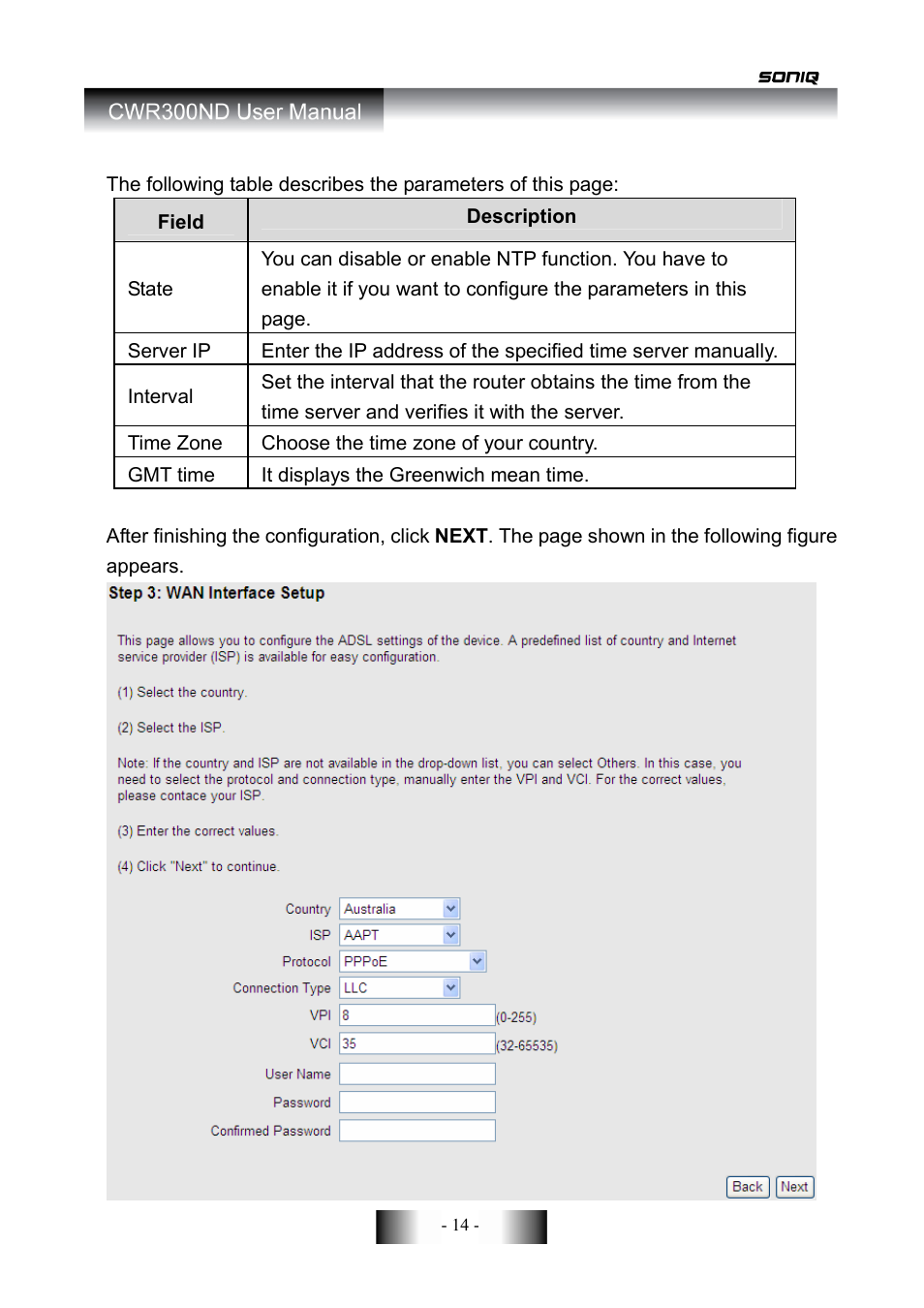 SONIQ CWR300ND User Manual | Page 16 / 101