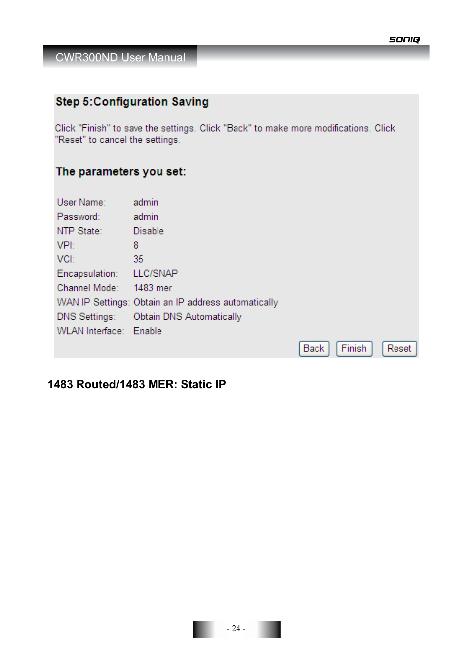 SONIQ CWR300ND User Manual | Page 26 / 101