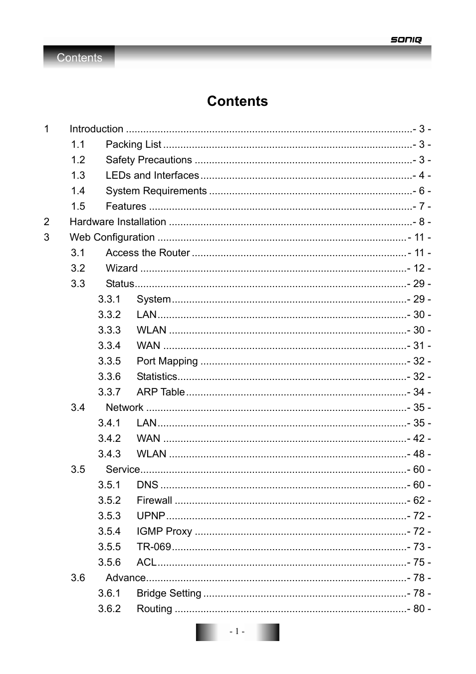 SONIQ CWR300ND User Manual | Page 3 / 101