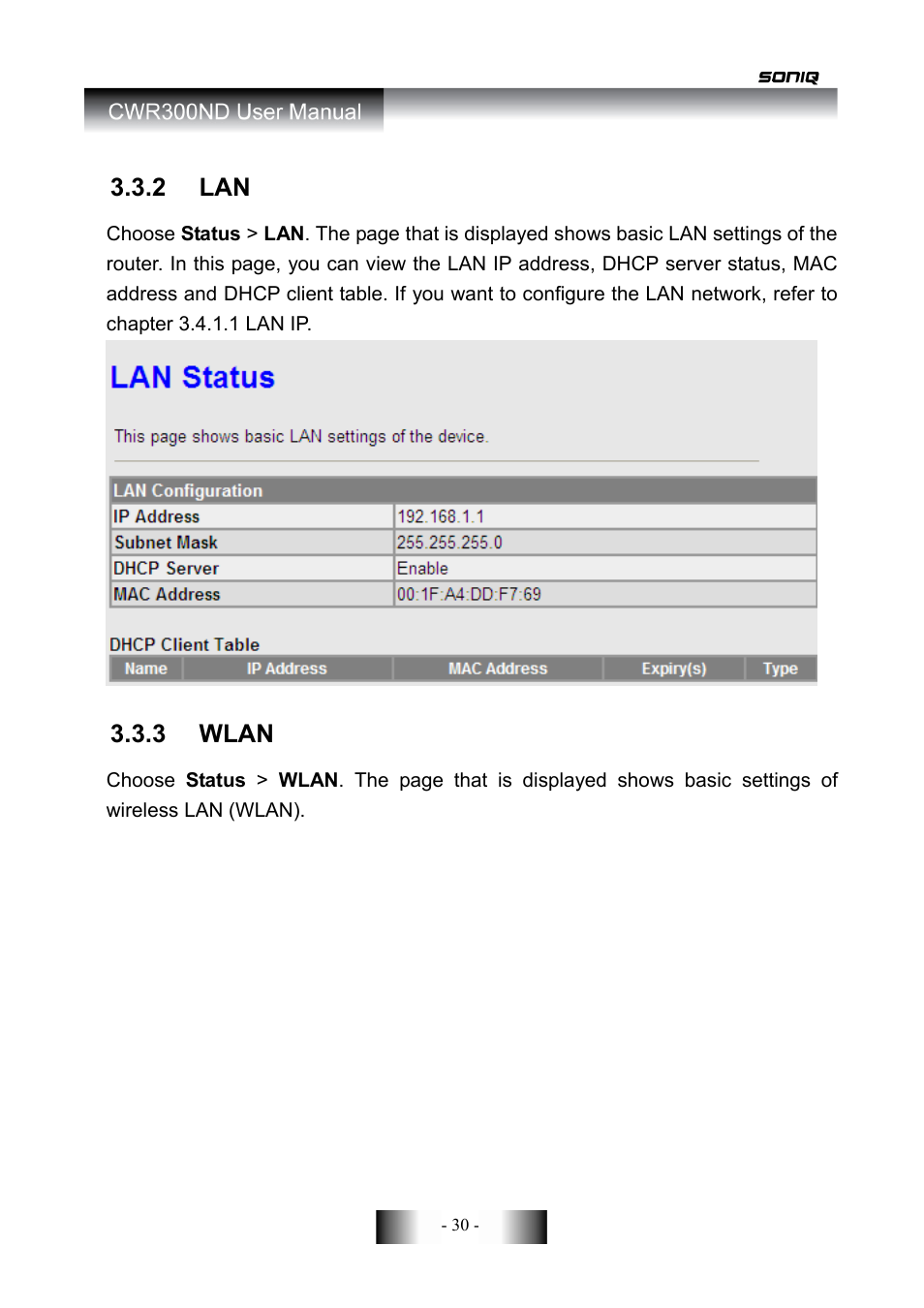 SONIQ CWR300ND User Manual | Page 32 / 101