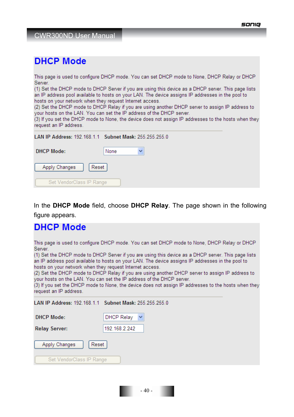 SONIQ CWR300ND User Manual | Page 42 / 101