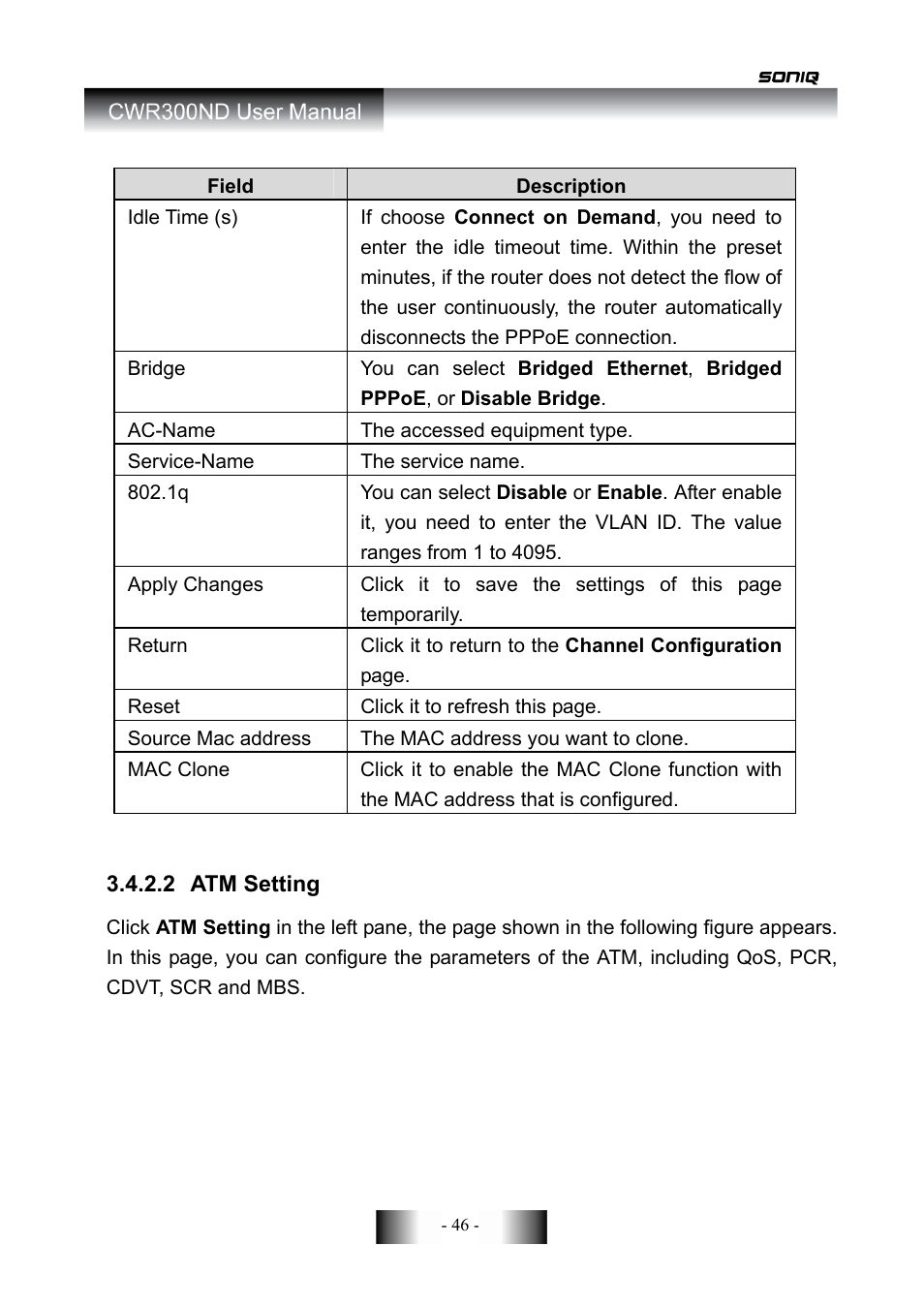 SONIQ CWR300ND User Manual | Page 48 / 101