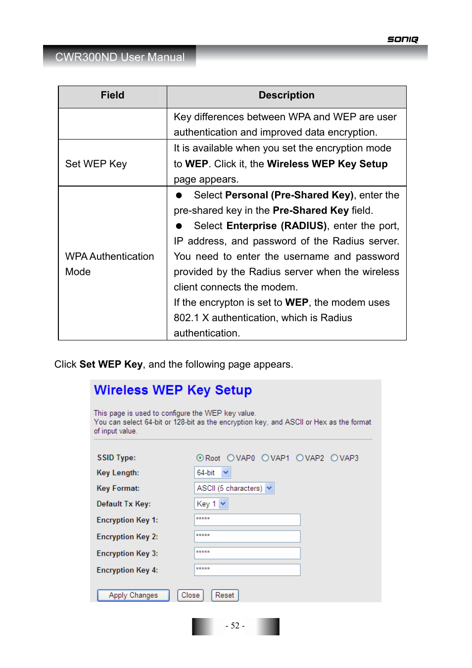 SONIQ CWR300ND User Manual | Page 54 / 101