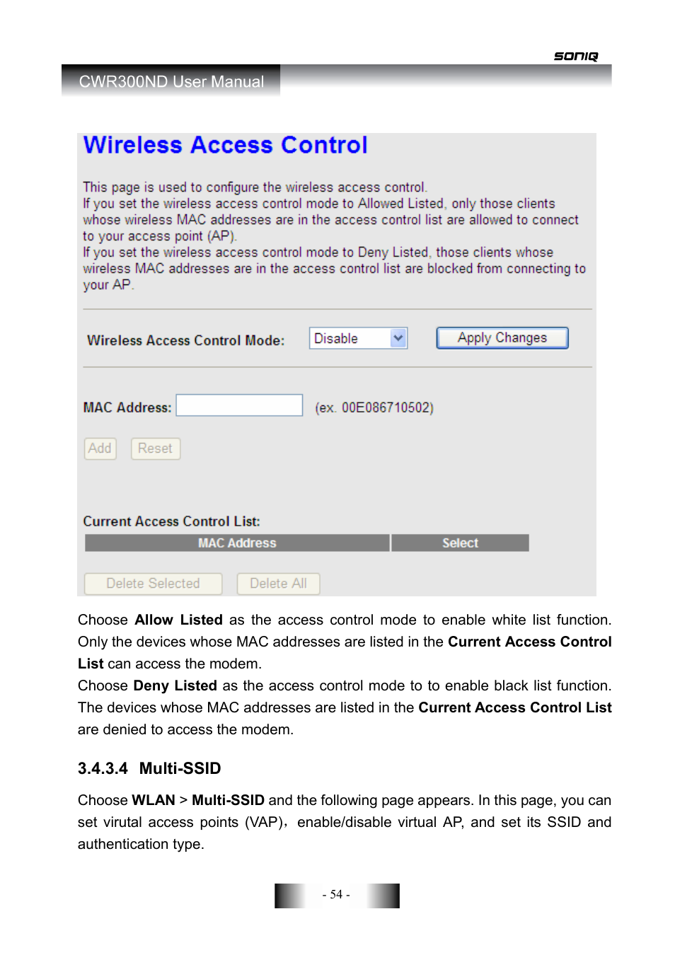 SONIQ CWR300ND User Manual | Page 56 / 101