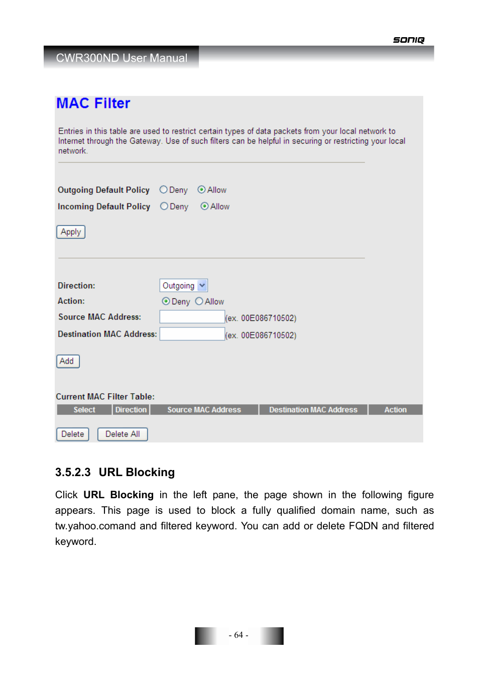 SONIQ CWR300ND User Manual | Page 66 / 101