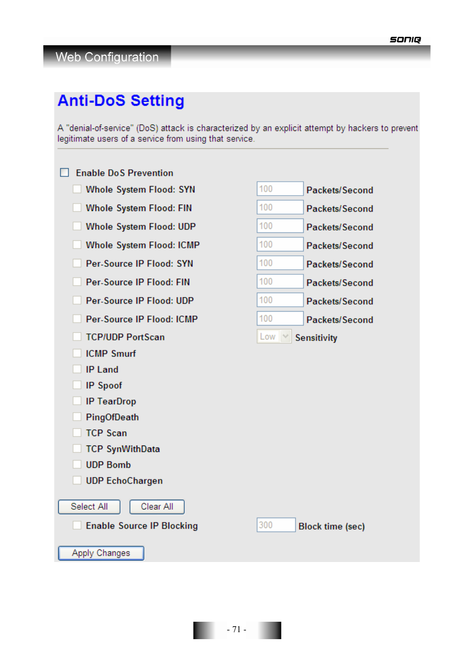 SONIQ CWR300ND User Manual | Page 73 / 101