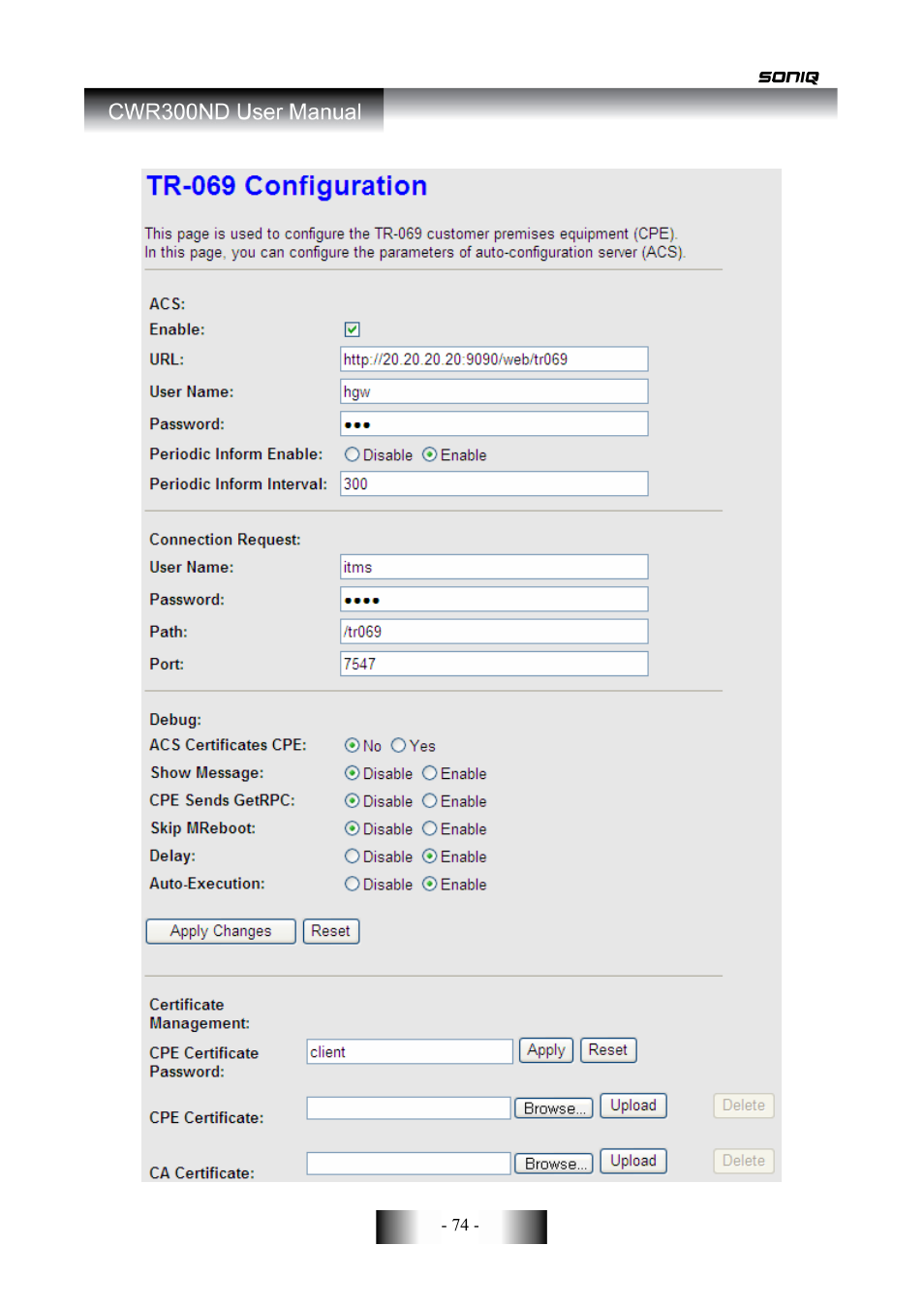 SONIQ CWR300ND User Manual | Page 76 / 101