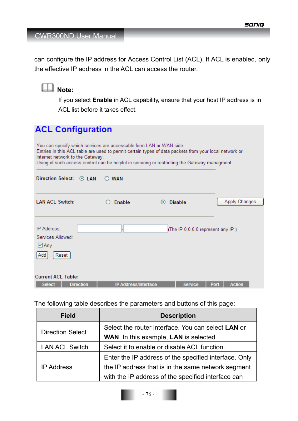 SONIQ CWR300ND User Manual | Page 78 / 101
