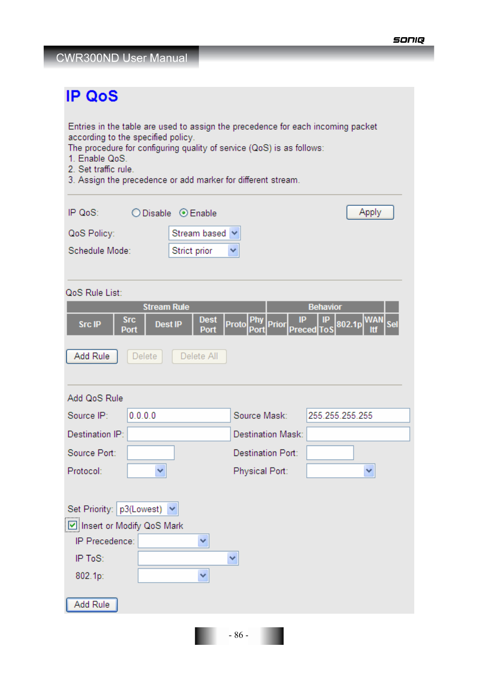 SONIQ CWR300ND User Manual | Page 88 / 101