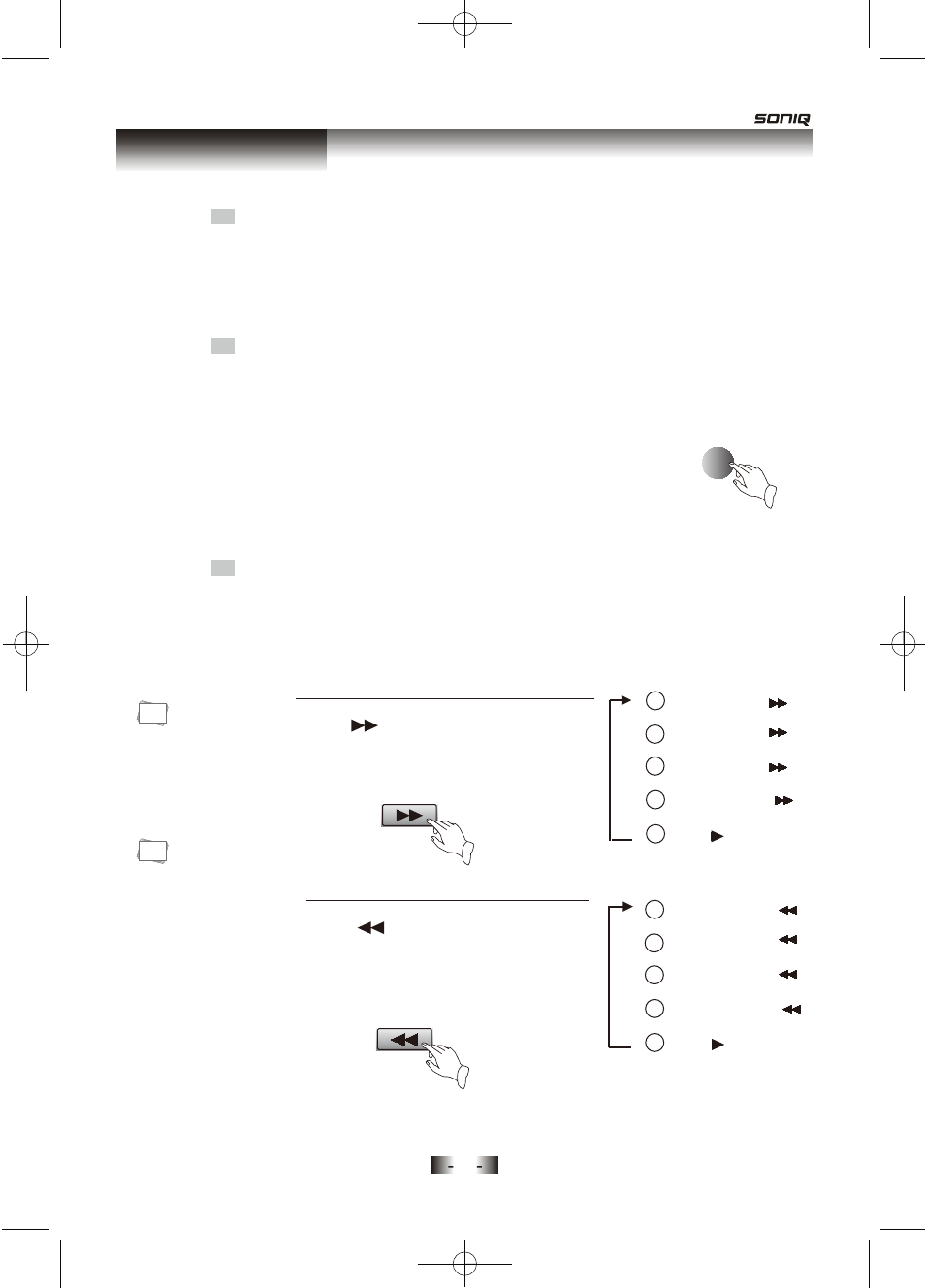 页面 16, Menu, Basic operations | Fast play | SONIQ D100 User Manual | Page 16 / 34