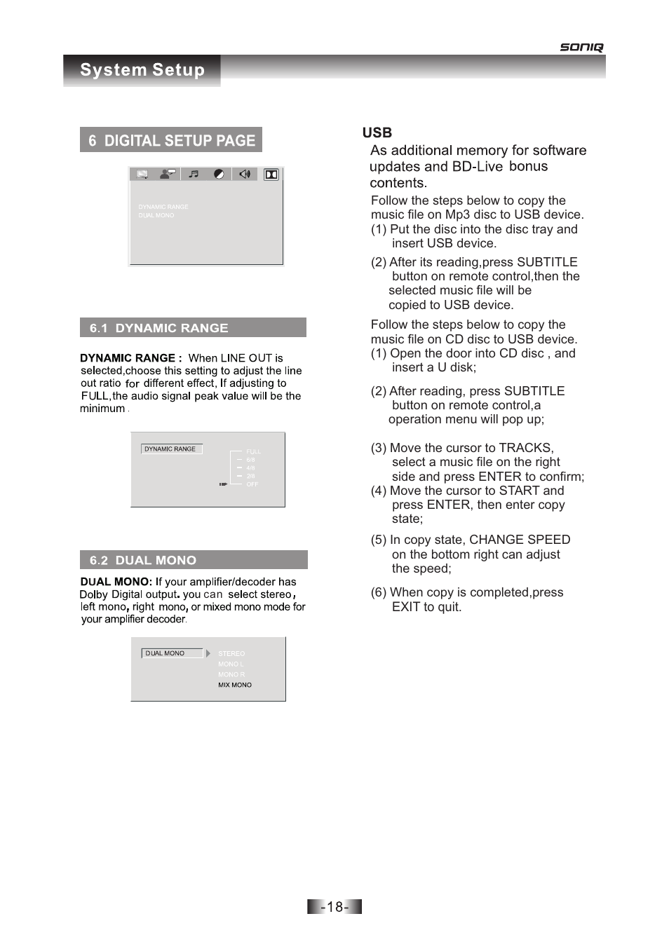 页 18 | SONIQ D101 User Manual | Page 18 / 21