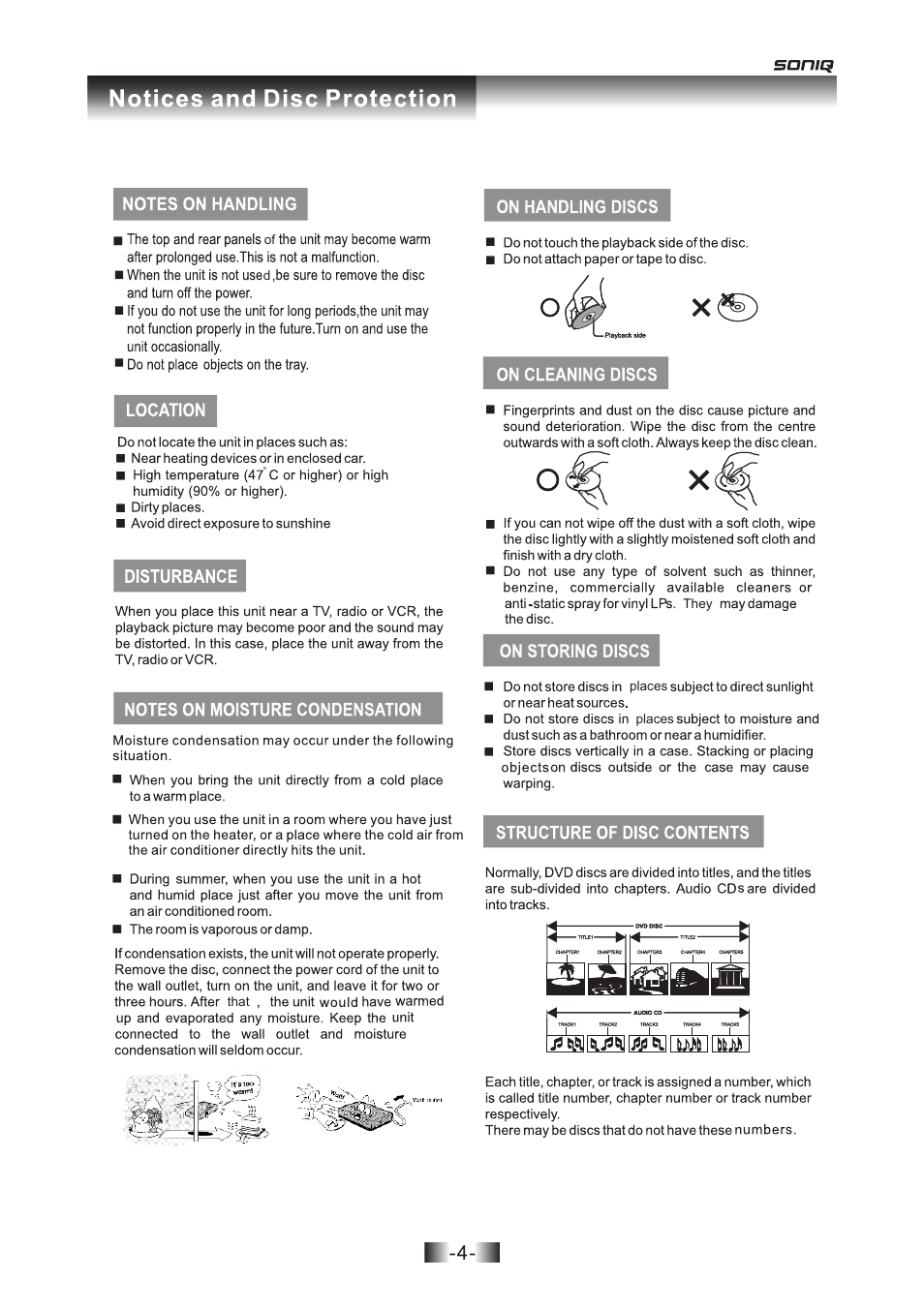 SONIQ D101 User Manual | Page 4 / 21