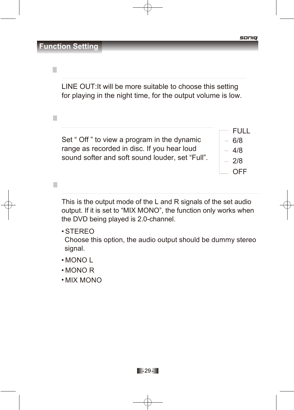 SONIQ D150 User Manual | Page 31 / 36