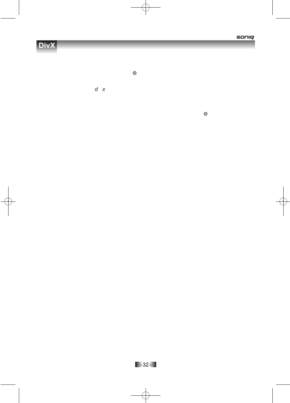 SONIQ D150 User Manual | Page 34 / 36