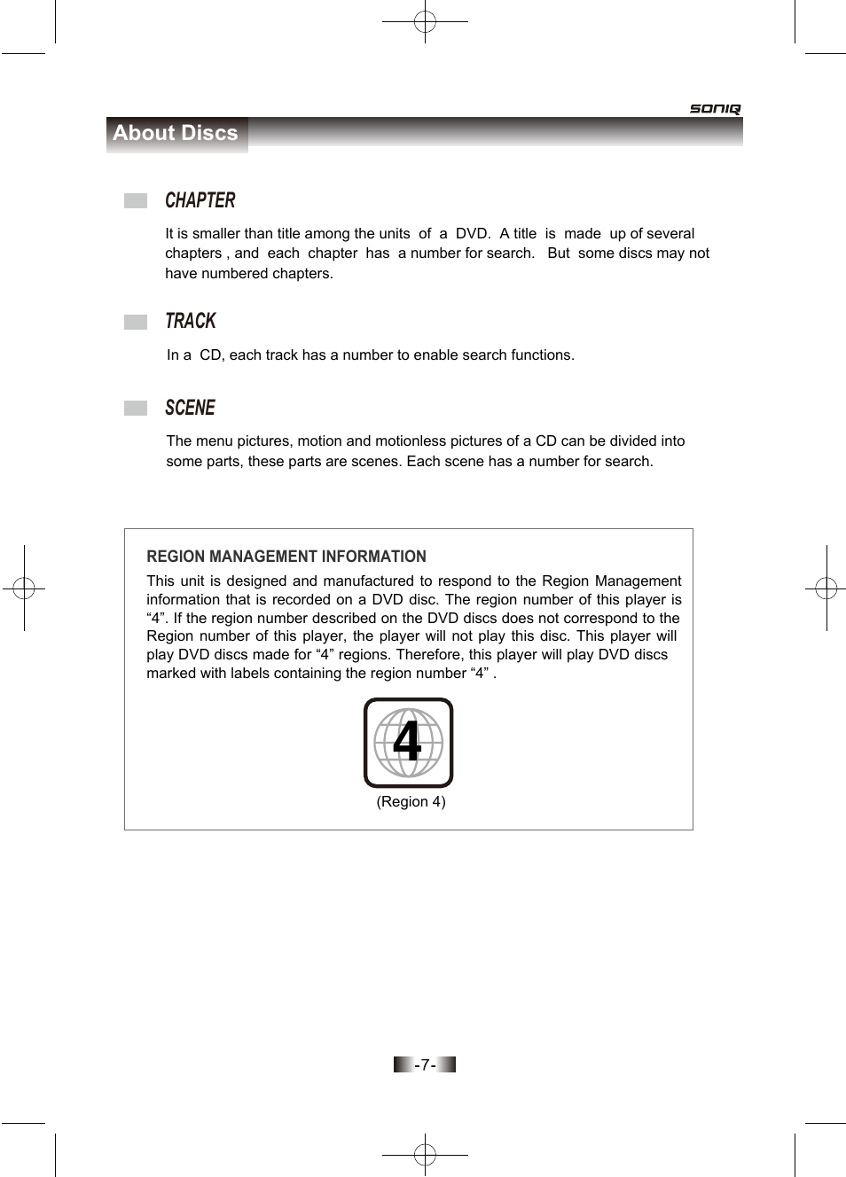 页面 7 | SONIQ D150 User Manual | Page 9 / 36