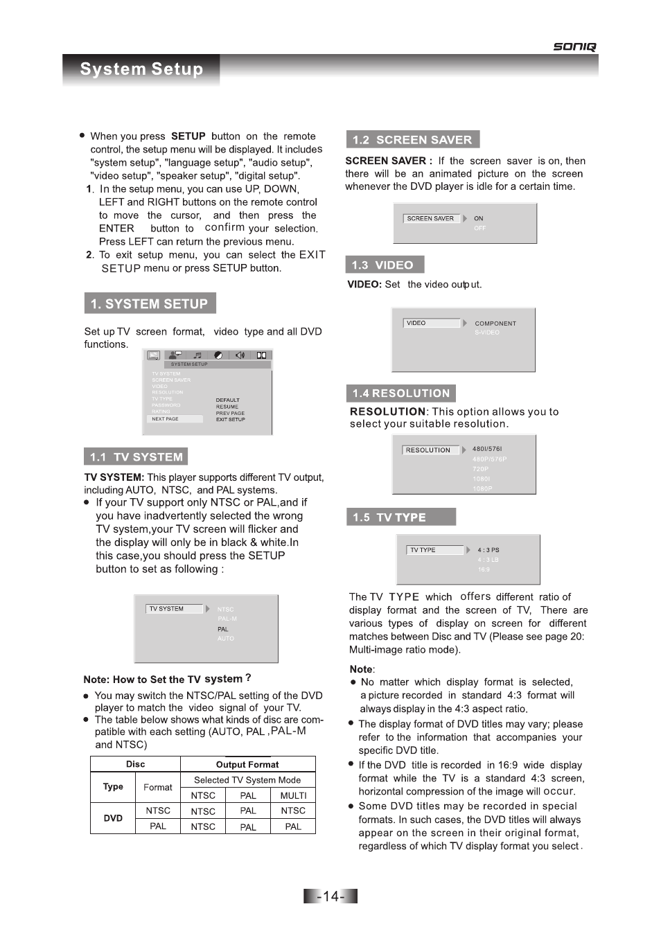 页 14 | SONIQ D301 User Manual | Page 15 / 22