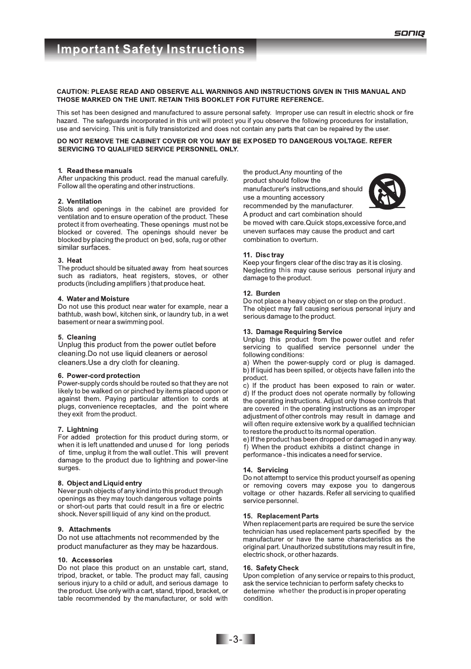 SONIQ D301 User Manual | Page 4 / 22