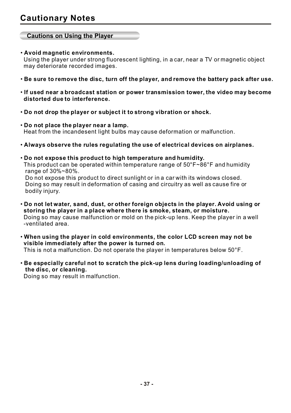 SONIQ DVP1000 User Manual | Page 38 / 41