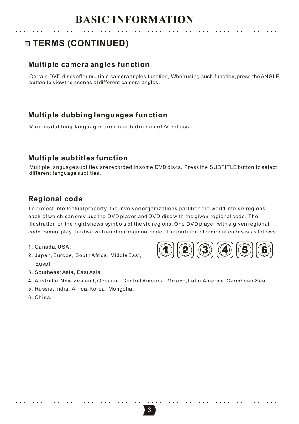 Basic information, Terms (continued) | SONIQ DVR150 User Manual | Page 8 / 54