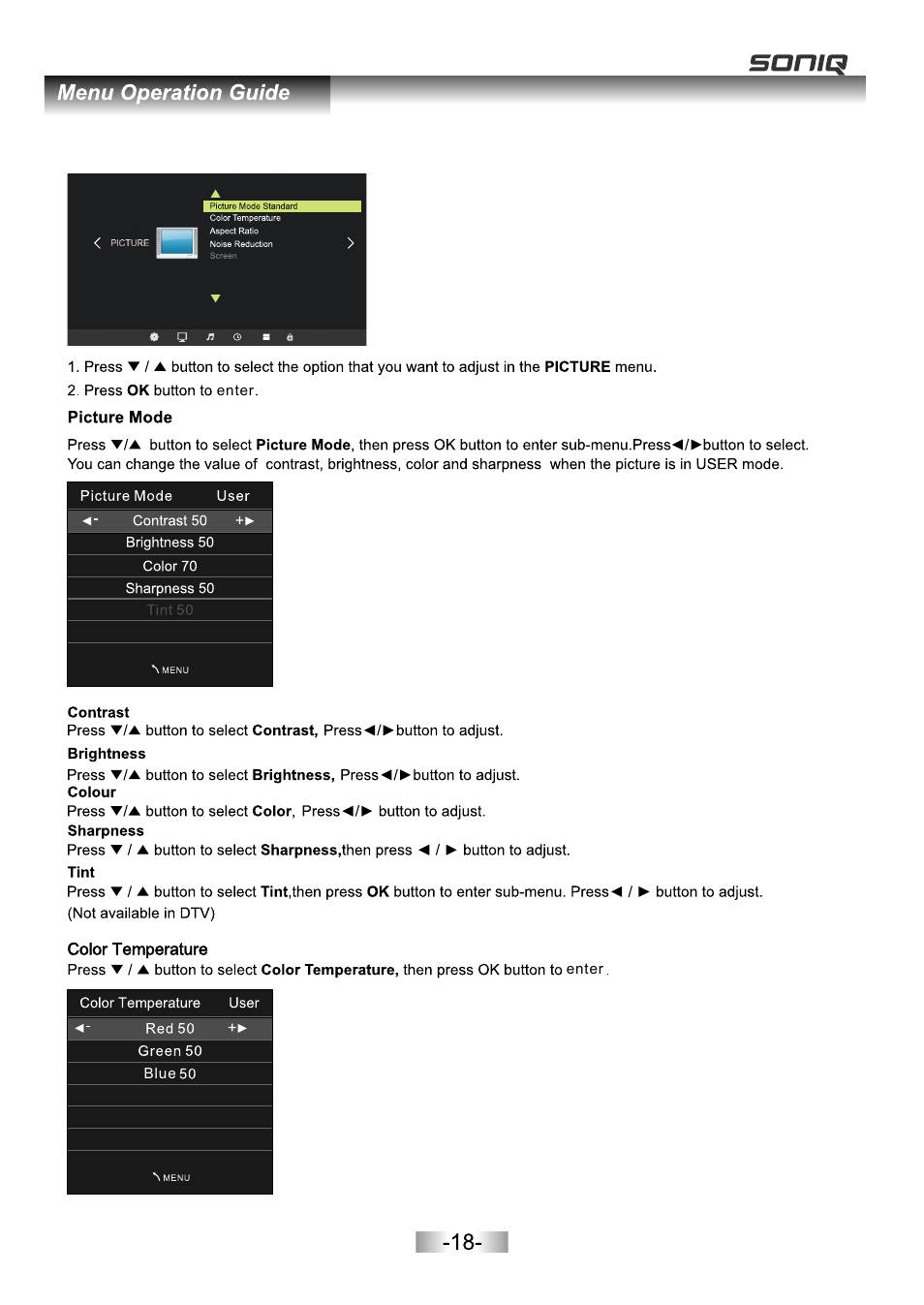 页面 20 | SONIQ E16Z11B User Manual | Page 20 / 37