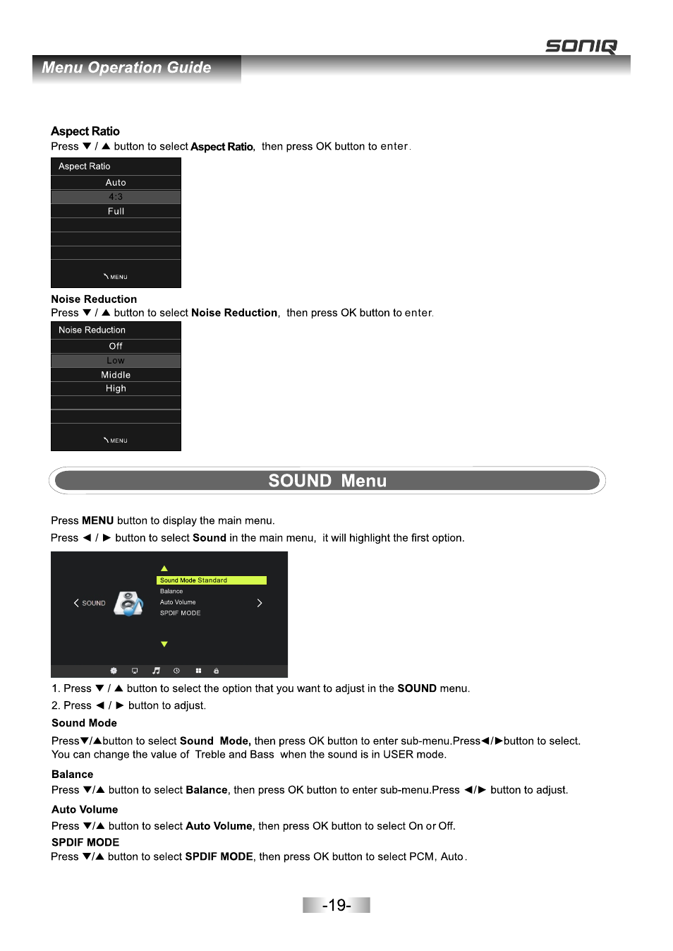 页面 21 | SONIQ E16Z11B User Manual | Page 21 / 37