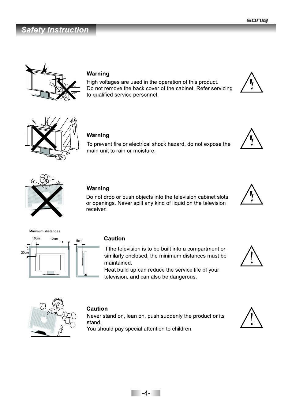 页面 6 | SONIQ E16Z11B User Manual | Page 6 / 37