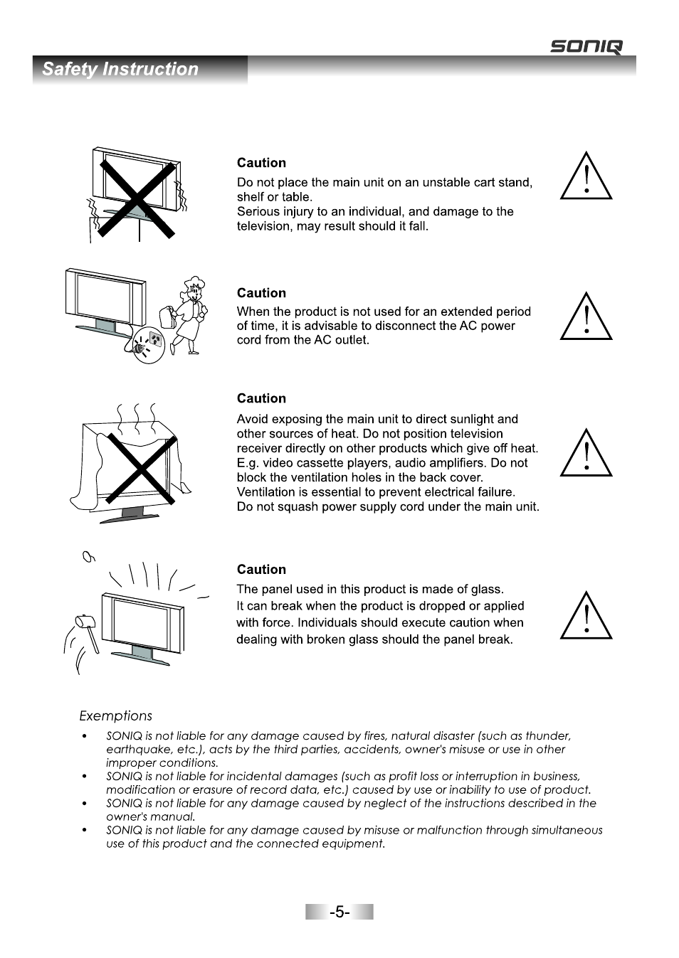 页面 7 | SONIQ E16Z11B User Manual | Page 7 / 37