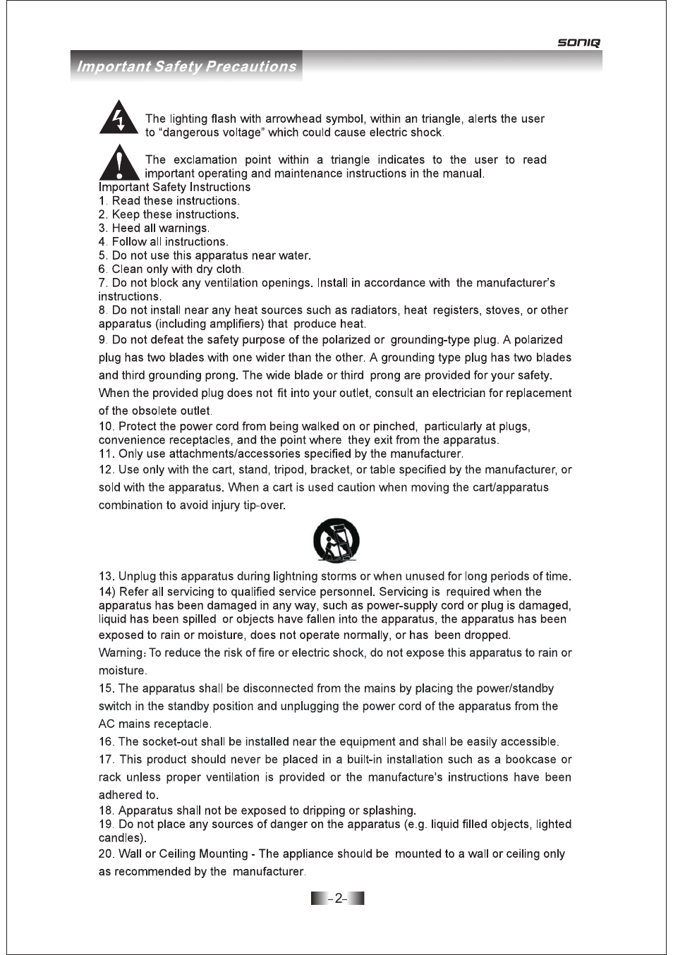 SONIQ E19Z10A User Manual | Page 2 / 58