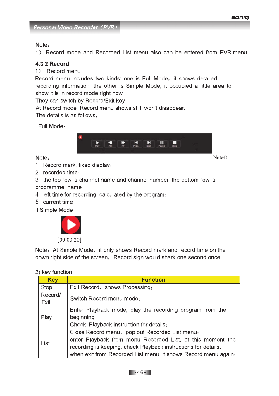 页 46 | SONIQ E19Z10A User Manual | Page 46 / 58