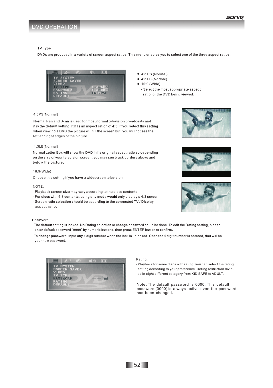 页 52 | SONIQ E19Z10A User Manual | Page 52 / 58