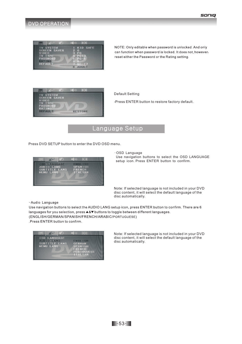 页 53 | SONIQ E19Z10A User Manual | Page 53 / 58